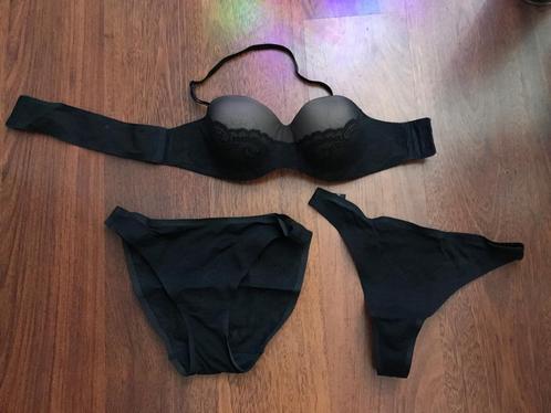 Nieuw - Aubade verleidelijke 3-delige set 70B XS, Kleding | Dames, Ondergoed en Lingerie, Setje, Zwart, Ophalen of Verzenden