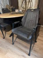 6 antraciet stoelen met armleuning 1 jaar oud tev €839,70, Ophalen, Zo goed als nieuw, Grijs