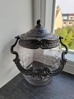 Antieke Koektrommel / Bonbonniere met Tin, Ophalen of Verzenden