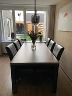 6 bruine eetkamerstoelen, Huis en Inrichting, Stoelen, Ophalen, Gebruikt, Bruin, Vijf, Zes of meer stoelen