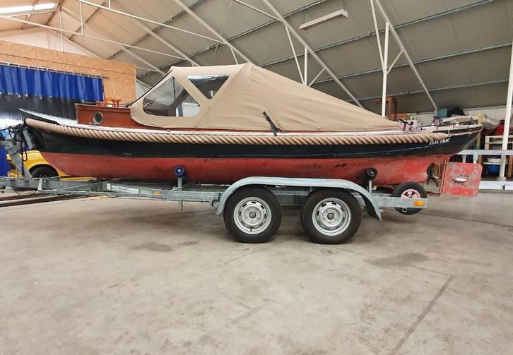 Geklonken jaren 30 salonboot vol elektrisch !!! milieuzone, Watersport en Boten, Sloepen, Zo goed als nieuw, Tot 10 pk, 3 tot 6 meter