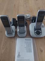 Panasonic Draadloze Telefoon - 3 Handsets, Telecommunicatie, Vaste telefoons | Handsets en Draadloos, Ophalen of Verzenden, Gebruikt