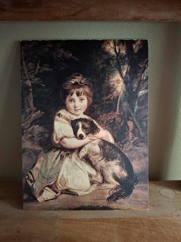 Repro op hout. "Miss Jane Bowles" van Joshua Reynolds beschikbaar voor biedingen