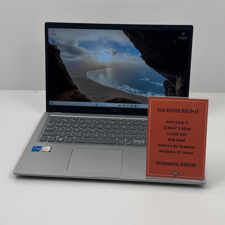 ASUS X515EA-BQ1341T Laptop | i5 512GB SSD 8GB RAM, Computers en Software, Windows Laptops, Zo goed als nieuw, 15 inch, SSD, 2 tot 3 Ghz