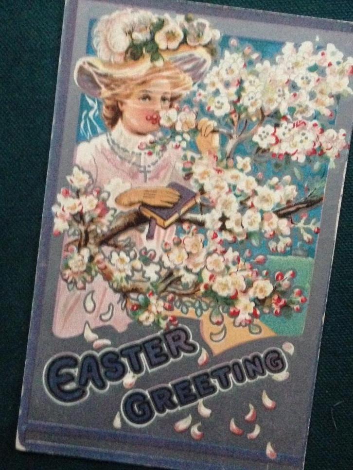 Prachtige Amerikaanse ‘Happy Easter’ kaart uit de jaren 20, Verzamelen, Ansichtkaarten | Themakaarten, Gelopen, Voor 1920, Feest(dag)