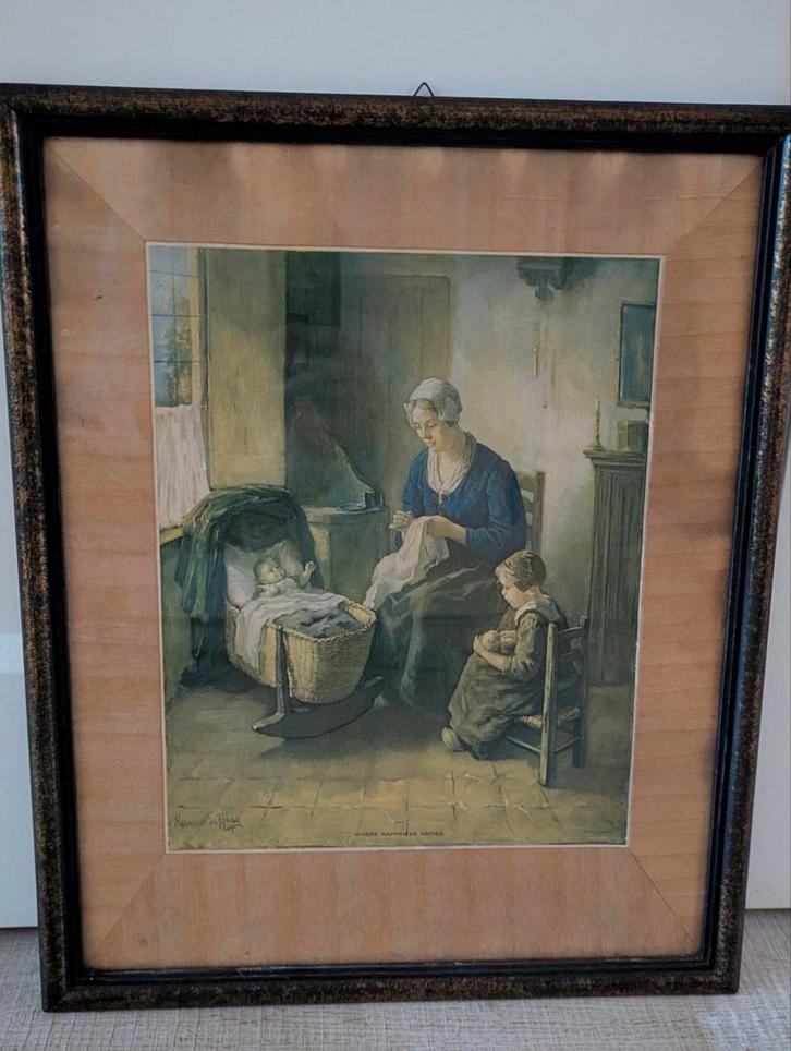 Kunst Bernard de Hoog antieke print van schilderij door Gerl, Antiek en Kunst, Kunst | Schilderijen | Klassiek, Ophalen of Verzenden