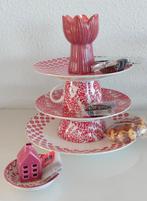 Etagere high tea roze, Verzenden, Nieuw, Overige stijlen, Schaal of Schalen