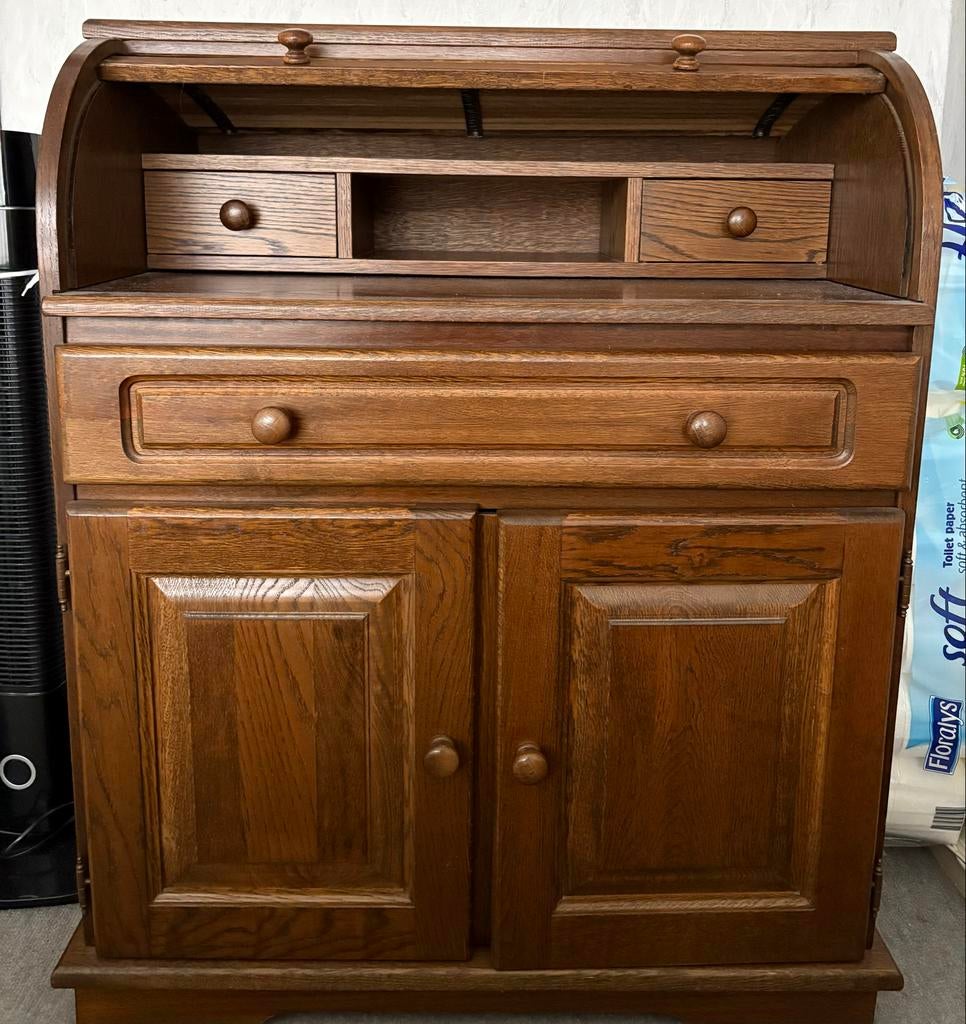 GRATIS mooie eikenhouten secretaire af te halen in Eindhoven, Huis en Inrichting, Ophalen, Gebruikt, 100 tot 150 cm, Eikenhout