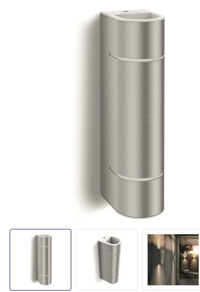 Philips Shadow wandlamp - antraciet - 2x4.5W, Huis en Inrichting, Lampen | Wandlampen, Nieuw, Metaal, Stof, Ophalen of Verzenden