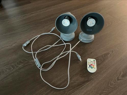 Wandlampen met lampen en schakelaar van Idual, Huis en Inrichting, Lampen | Wandlampen, Zo goed als nieuw, Ophalen of Verzenden