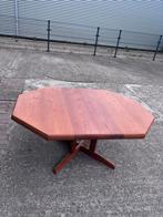 Vintage eettafel teak uitschuifbaar, Ophalen, Gebruikt, 100 tot 150 cm, Vijf personen of meer