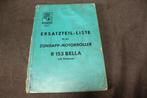 Zündapp Bella R153 1956 motorroller ersatzteil liste scooter, Motoren, Verzenden, Overige merken