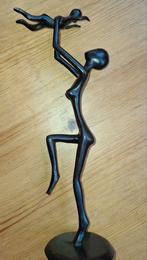 Bronzen beeldje moeder en kind., Antiek en Kunst, Ophalen of Verzenden