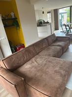 Bruine bank, Ophalen, 150 tot 200 cm, Zo goed als nieuw, Vierpersoons of meer