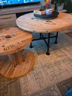 Industriële kabelhaspel salon tafels, Gebruikt, 50 tot 100 cm, Rond, 50 tot 100 cm