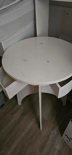 Bureau make up tafeltje met kruk wit gemaakt door timmerman, Ophalen, Gebruikt, Hout, Minder dan 100 cm