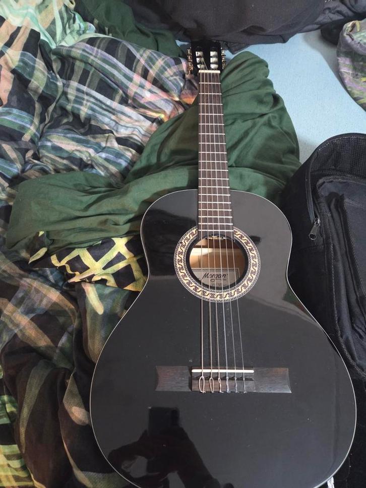 Morgan CG-10 3/4BK Gitaar - Zwart incl tas, Muziek en Instrumenten, Snaarinstrumenten | Gitaren | Akoestisch, Gebruikt, Klassieke of Spaanse gitaar