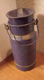 Antieke kleine metalen melkbus 40 cm. hoog, Ophalen of Verzenden