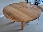 Eiken tafel ronde tafel handgemaakt van massief  eiken hout, Nieuw, Ophalen of Verzenden