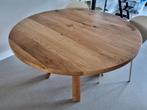 Eiken ronde eettafel handgemaakt van massief  eiken hout, Ophalen of Verzenden, Nieuw