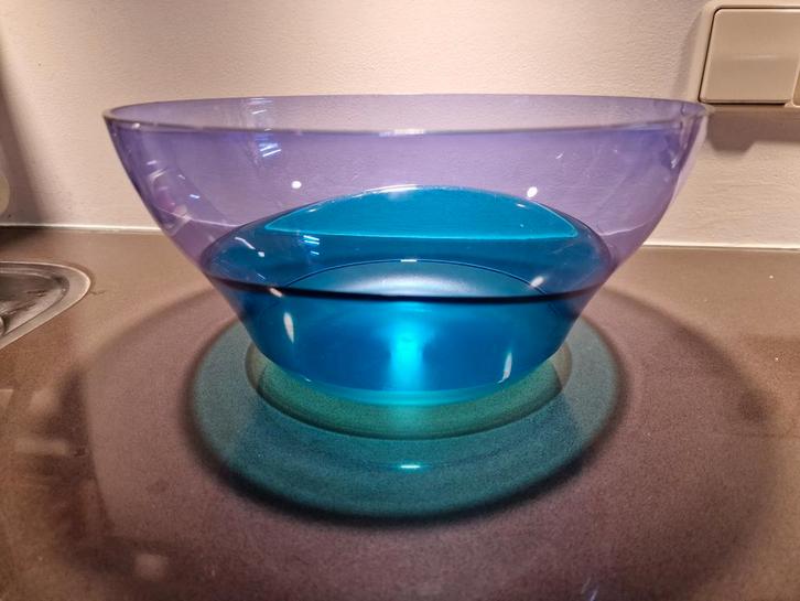 Tupperware Eleganzia Schaal - Blauw/groen 4,6 ltr, Huis en Inrichting, Keuken | Tupperware, Gebruikt, Schaal, Blauw, Paars, Ophalen