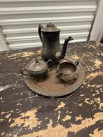 Antiek  verzilverd  theeservies, Antiek en Kunst, Antiek | Goud en Zilver, Ophalen of Verzenden, Zilver