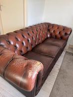 Leren Chesterfield bank - opknapper, Ophalen, Gebruikt, 150 tot 200 cm, Vintage