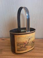 Decoratieve mand met klassieke jacht scène, Ophalen, Zo goed als nieuw, Metaal