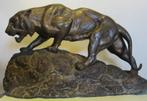 Antieke art deco brons tijger Andrey, Frankr. ca 1925, Antiek en Kunst, Ophalen