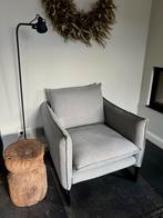 Prachtige grijze fauteuil, Huis en Inrichting, Fauteuils, Ophalen, Zo goed als nieuw, Stof