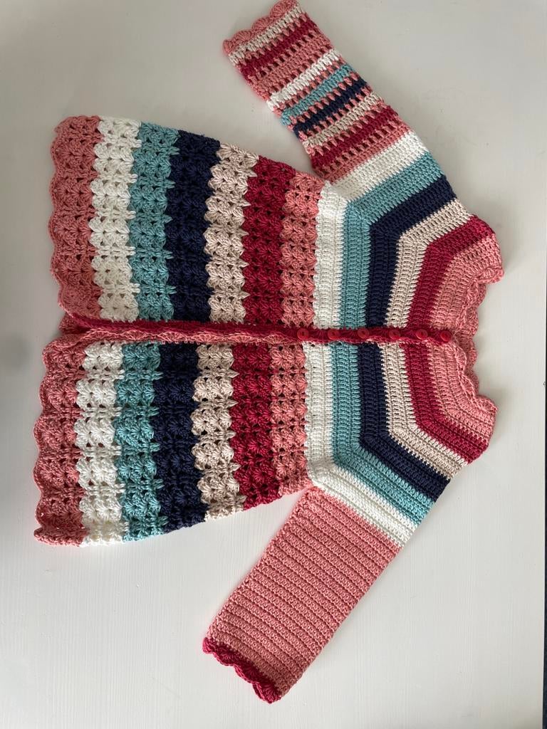 Gehaakt vestje meisjes 3-4 jaar, Kinderen en Baby's, Ophalen of Verzenden, Zo goed als nieuw, Meisje