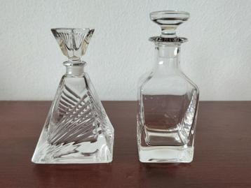 2 Kristallen Karafjes uit de serie AH Loodkristal beschikbaar voor biedingen