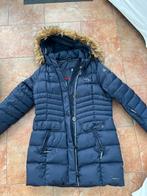 GAASTRA Blauwe winterjas met bontkraag - Maat L, Kleding | Dames, Jassen | Winter, Ophalen of Verzenden, Zo goed als nieuw, Maat 46/48 (XL) of groter