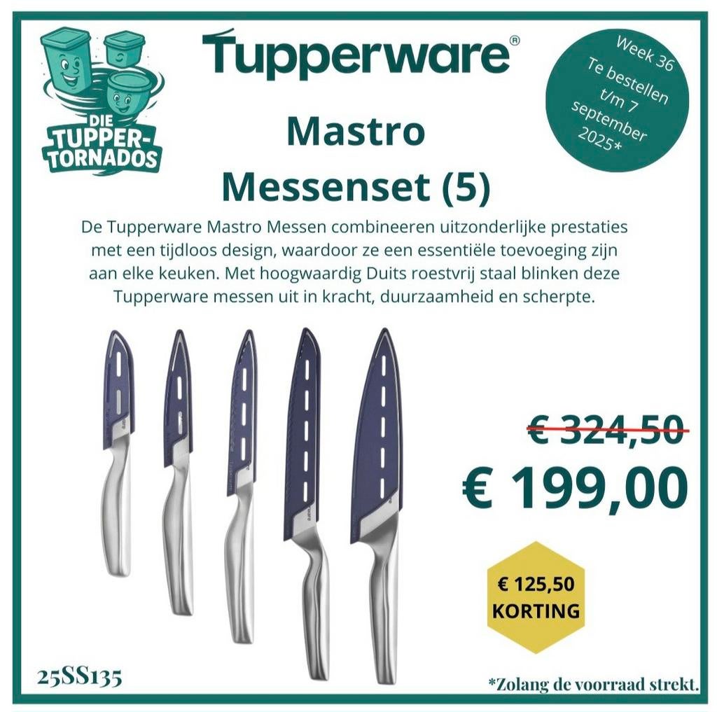 TUPPERWARE Mastro Professionele Messen serie, Huis en Inrichting, Keuken | Tupperware, Nieuw, Overige typen, Ophalen of Verzenden