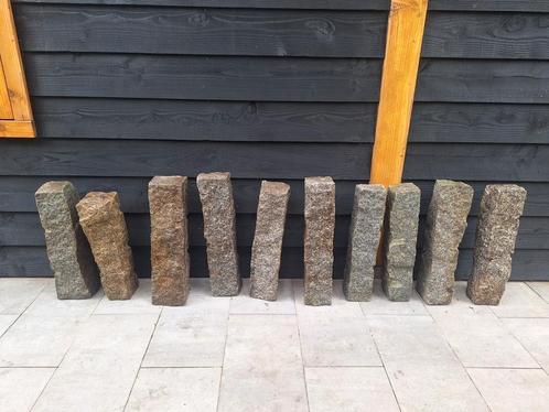 Natuursteen granieten pallisades en gezoet hardsteen, Tuin en Terras, Bielzen en Borders, Gebruikt, Natuursteen, Minder dan 100 cm