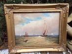Schilderij Olieverf/Paneel/Sierlijst "Zeezicht" Gesigneerd, Antiek en Kunst, Ophalen of Verzenden