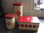 Set Bolletje beschuit-,meelbus en koektrommel, Verzamelen, Blikken, Ophalen of Verzenden, Gebruikt, Koek(jes), Bolletje