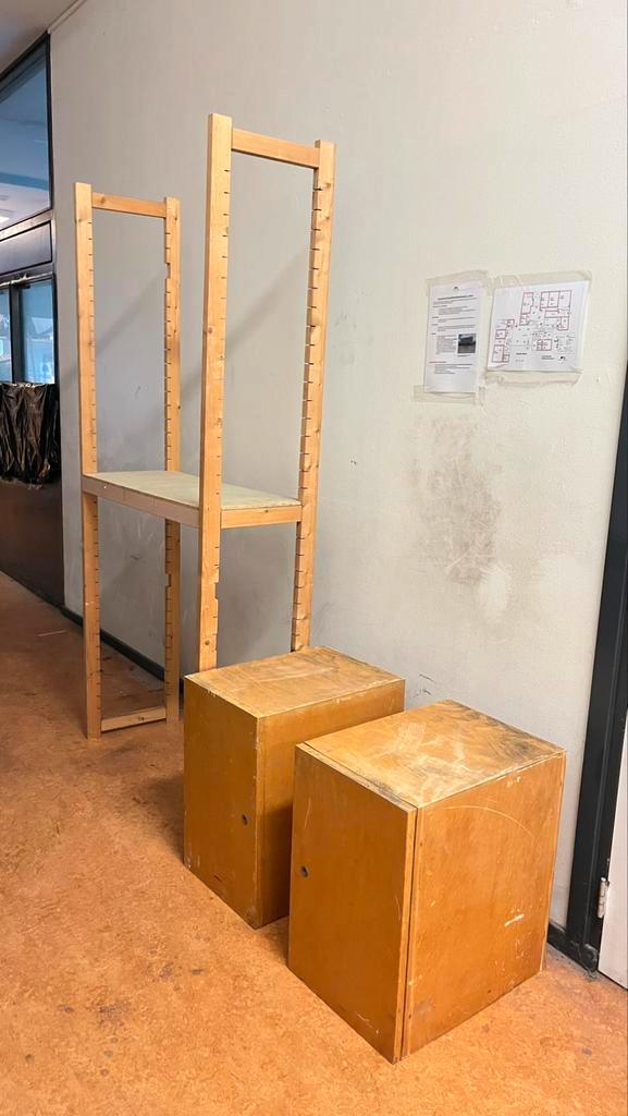 Bruynzeel stellingkast onderdelen Lundia kastjes deurtjes, Huis en Inrichting, Kasten | Stellingkasten, Gebruikt, Ophalen