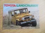 Folder Toyota Land Cruiser ca 1977, Hardtop, Softtop, Wagon, Toyota, Ophalen of Verzenden, Zo goed als nieuw, Toyota