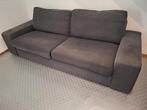 leuke 2 /2,5 zits bank donkergrijs  stof staat klaar .., Ophalen, Gebruikt, Tweepersoons, 75 tot 100 cm