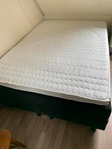 Boxspring 140 x 200 cm bruin beschikbaar voor biedingen