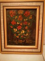 Oud schilderij bloemen, Ophalen of Verzenden