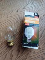 1x Philips gloeilamp deco crystal 60 Watt E27 fitting, Gloeilamp, 60 watt of meer, Nieuw, E27 (groot)