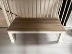 Salontafel hout look wit met grijs tafel woonkamer 130x65x42, 100 tot 150 cm, Zo goed als nieuw, Minder dan 50 cm, Rechthoekig