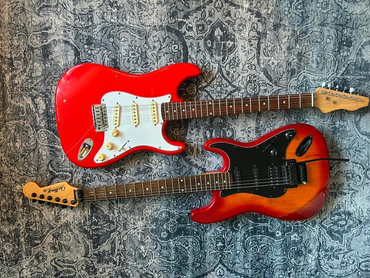 Twee gitaren, Muziek en Instrumenten, Snaarinstrumenten | Gitaren | Elektrisch, Gebruikt, Solid body, Overige merken, Ophalen