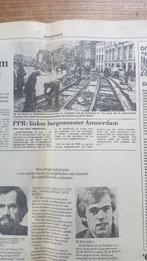 Verhoging trambaan Rokin Amsterdam (krant 1976), Ophalen of Verzenden, 1960 tot 1980, Knipsel(s)