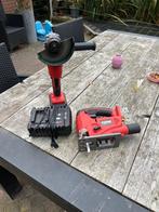 Ferm Accu Gereedschap Set - slijptol& Decoupeerzaag, Doe-het-zelf en Verbouw, Ophalen, Gebruikt
