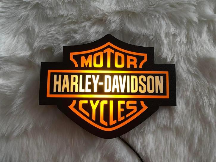 Harley-Davidson LED Lamp met USB, Huis en Inrichting, Lampen | Vloerlampen, Nieuw, Minder dan 100 cm, Kunststof, Ophalen of Verzenden