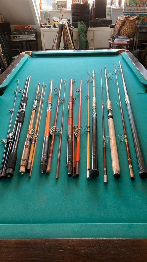 7 vintage zee / snoekhengels, Watersport en Boten, Hengelsport | Algemeen, Molen, Ophalen of Verzenden