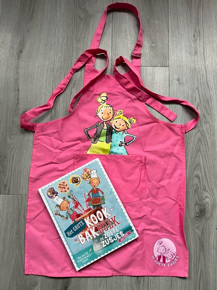 Zoete zusjes kook/bak boek met schort, Boeken, Kinderboeken | Jeugd | onder 10 jaar, Zo goed als nieuw, Fictie algemeen, Ophalen